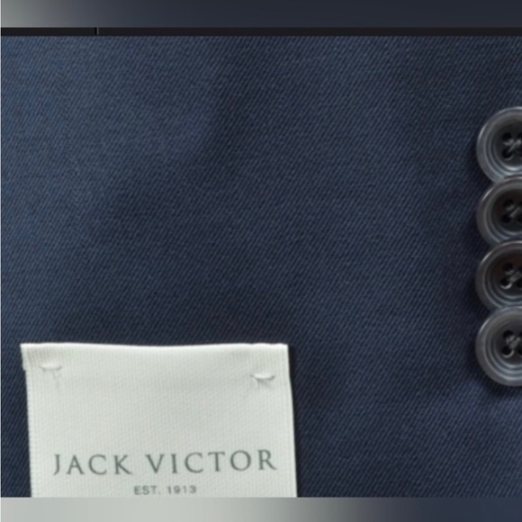 NWOT 2XL Jack Victor Collevtion Super Italian 110 worsted wool black suit jacket - Picture 4 of 12